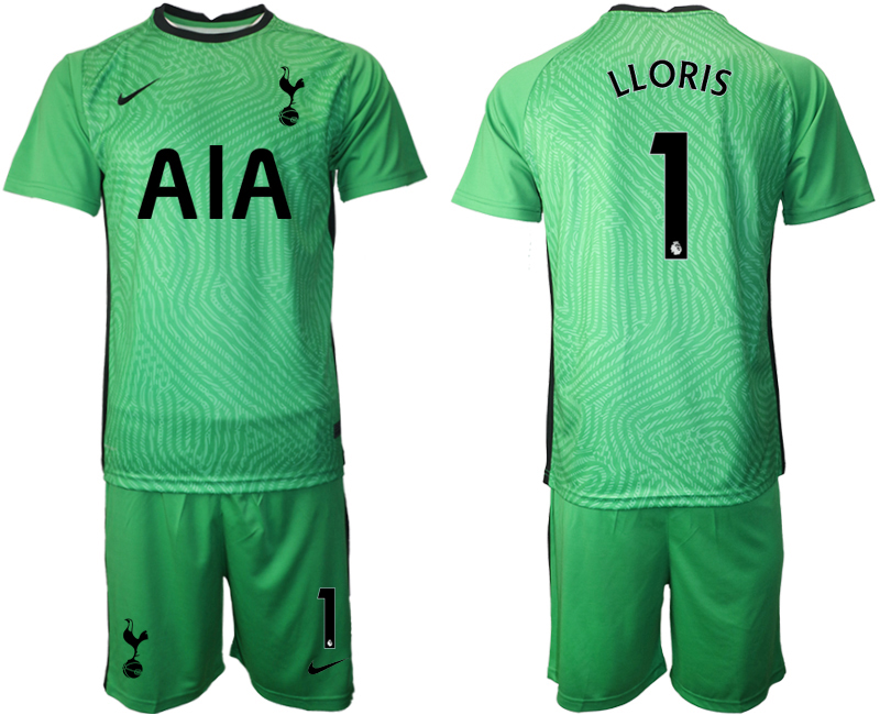 2021 Men Tottenham Hotspur green goalkeeper #1 soccer jerseys->tottenham jersey->Soccer Club Jersey